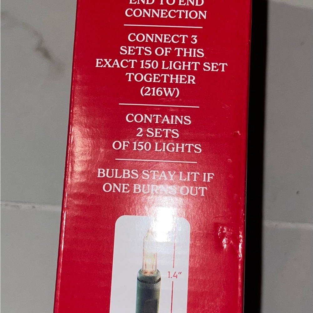 300 Clear Christmas String Lights 62.5 Ft Incandescent Bulb Mini Lights - Picture 6 of 9